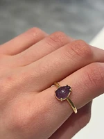 Amethyst Drop Ring