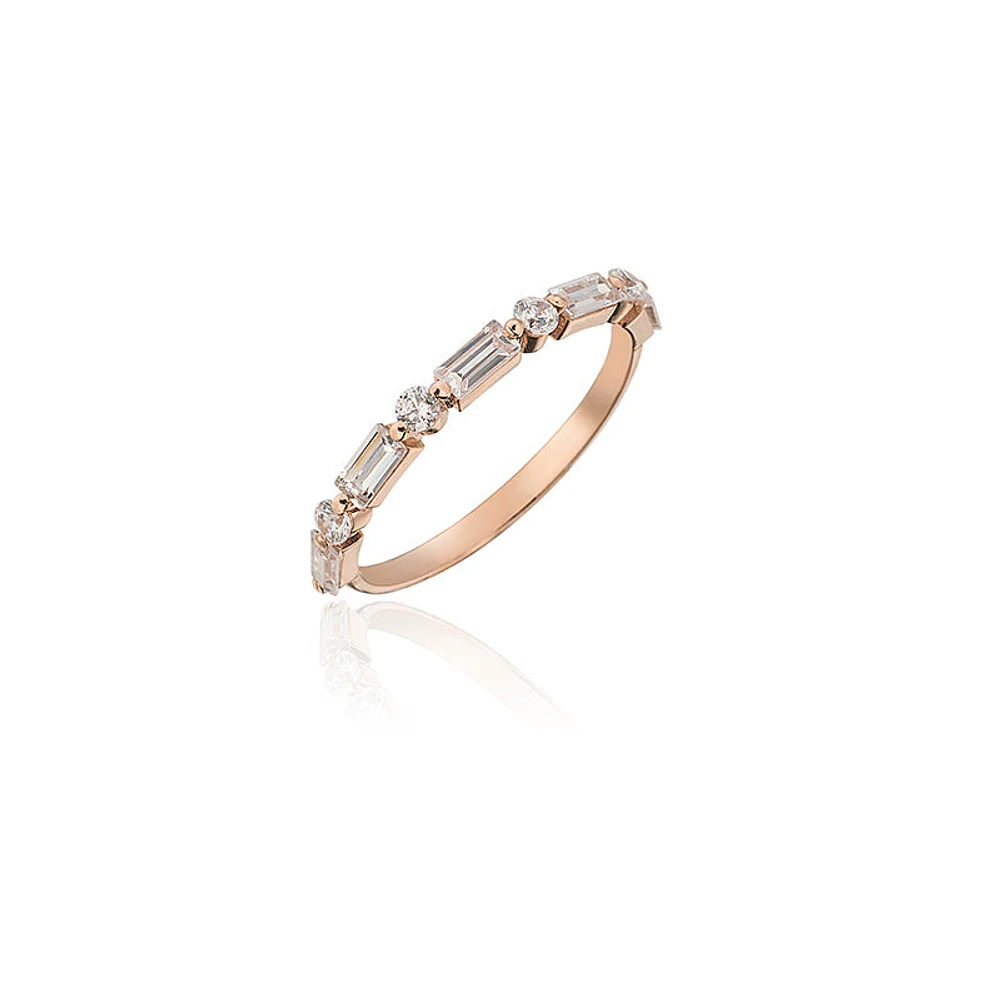 Baguette n Round Ring