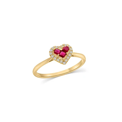 Natural Ruby Heart Ring