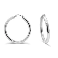 Silver Chunky Hoop Earring