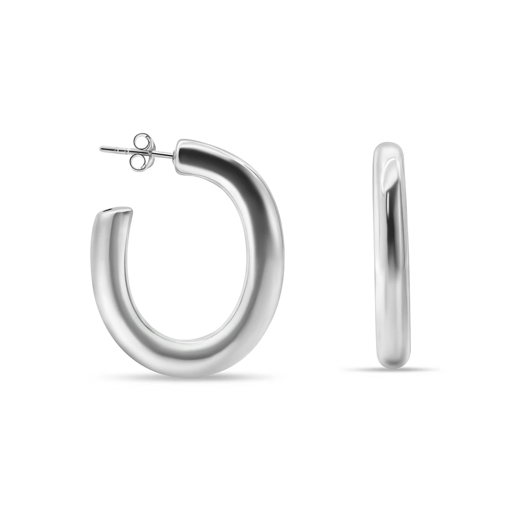 Silver O-Cut Earring