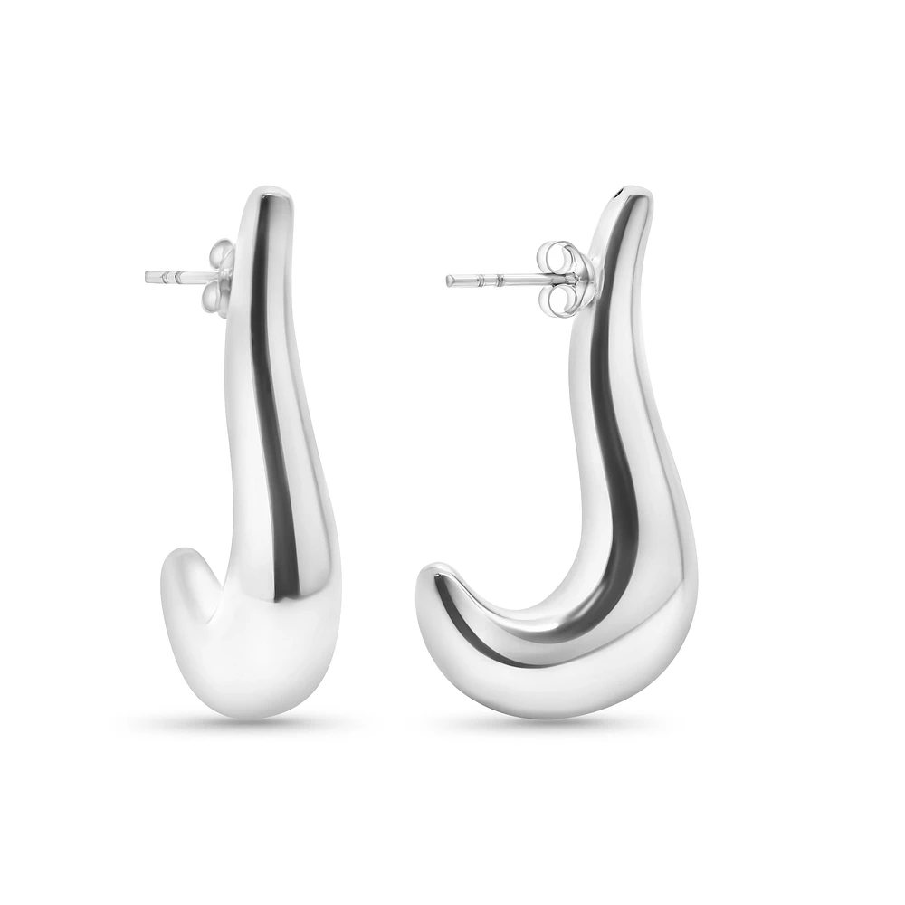 Silver Hock Earring