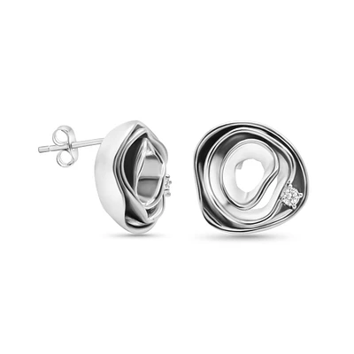 Silver Rose Earring