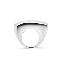 Silver Chunky No.6 Ring (Engravable)