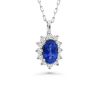 Oval Sapphire Pendant