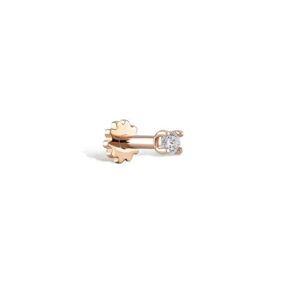 Single Diamond Earring Stud (2.5mm) - Piercing