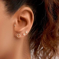 Pave Diamond Pear Piercing -Single