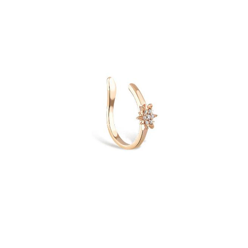 Shining Sun Earring Cuff - Piercing -Single