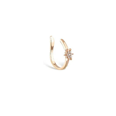 Shining Sun Earring Cuff - Piercing -Single