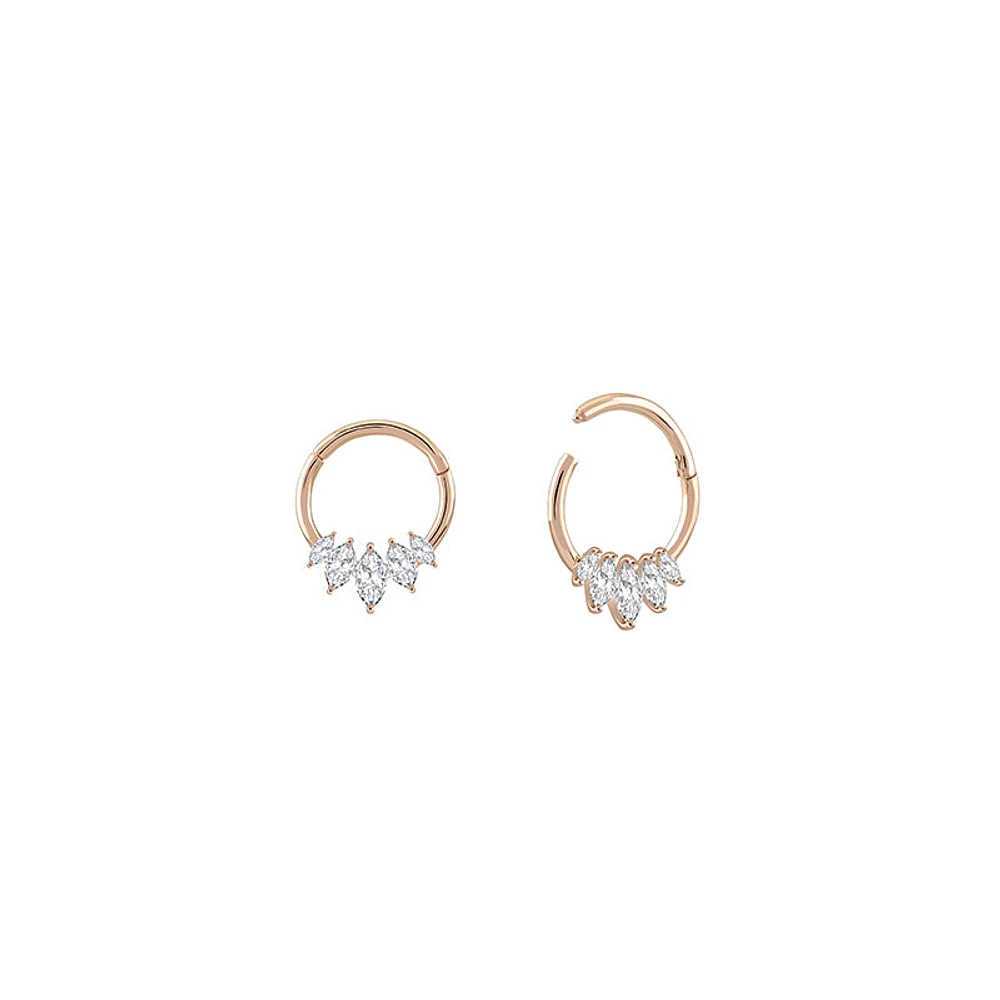 Hoop n Marquise Piercing -Single