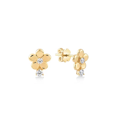 Flower & Dimond Earring