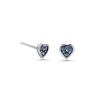 Sapphire Heart Stud