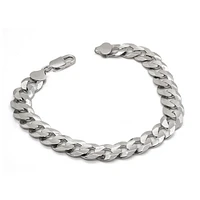 Silver Curb Bracelet 10mm