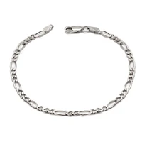 Silver Figaro Bracelet 3mm