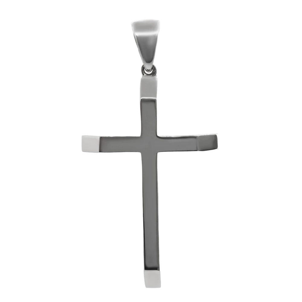 Silver Engravable Cross Charm for him