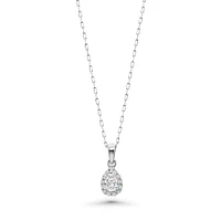 Halo Drop Diamond Pendant