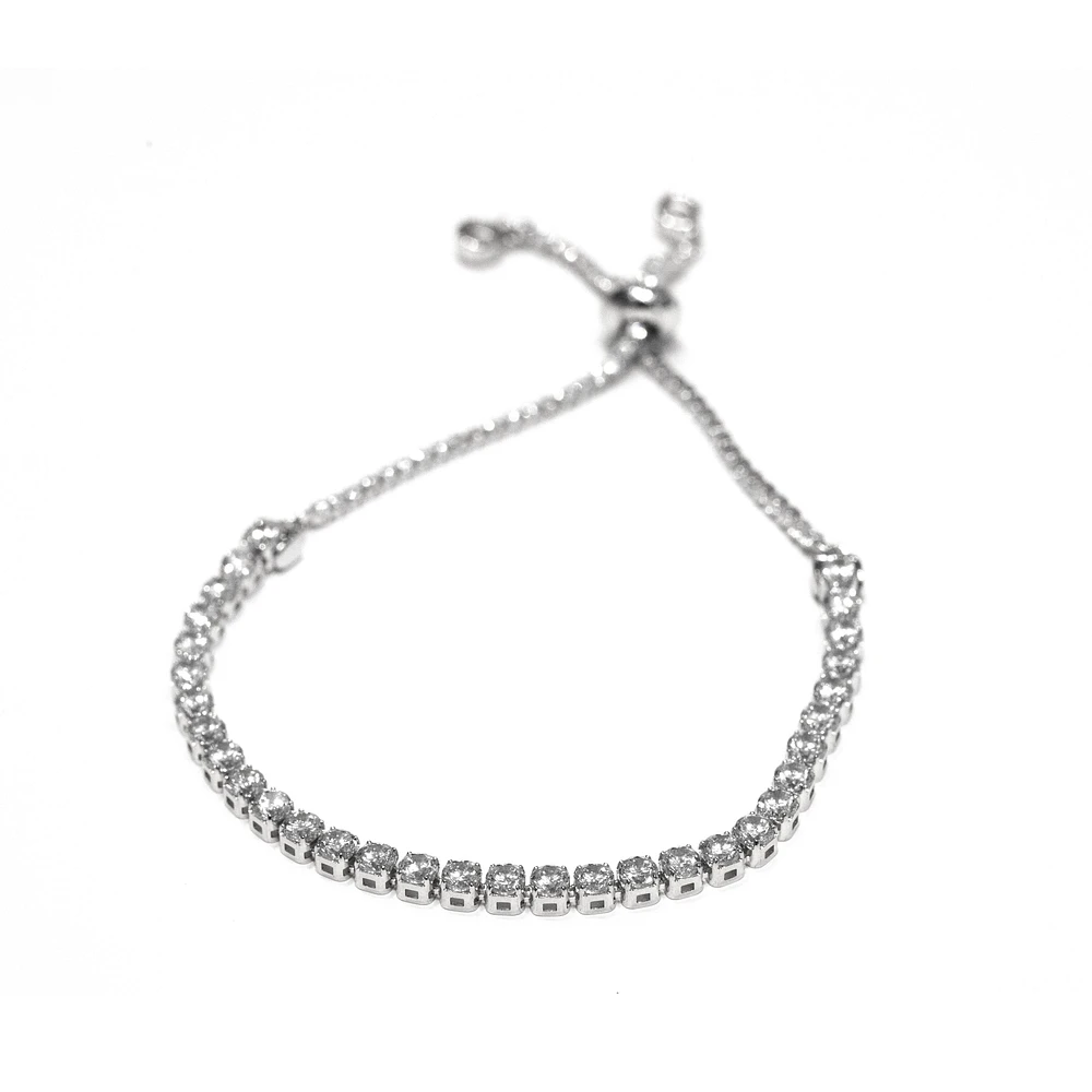 Adjustable Tennis Bracelet (925 Silver)