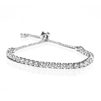 Adjustable Tennis Bracelet (925 Silver)