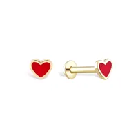 Enameled Golden Heart Piercing