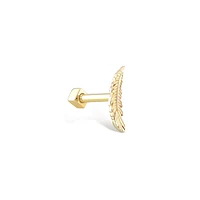 Golden Feather Tragus Piercing