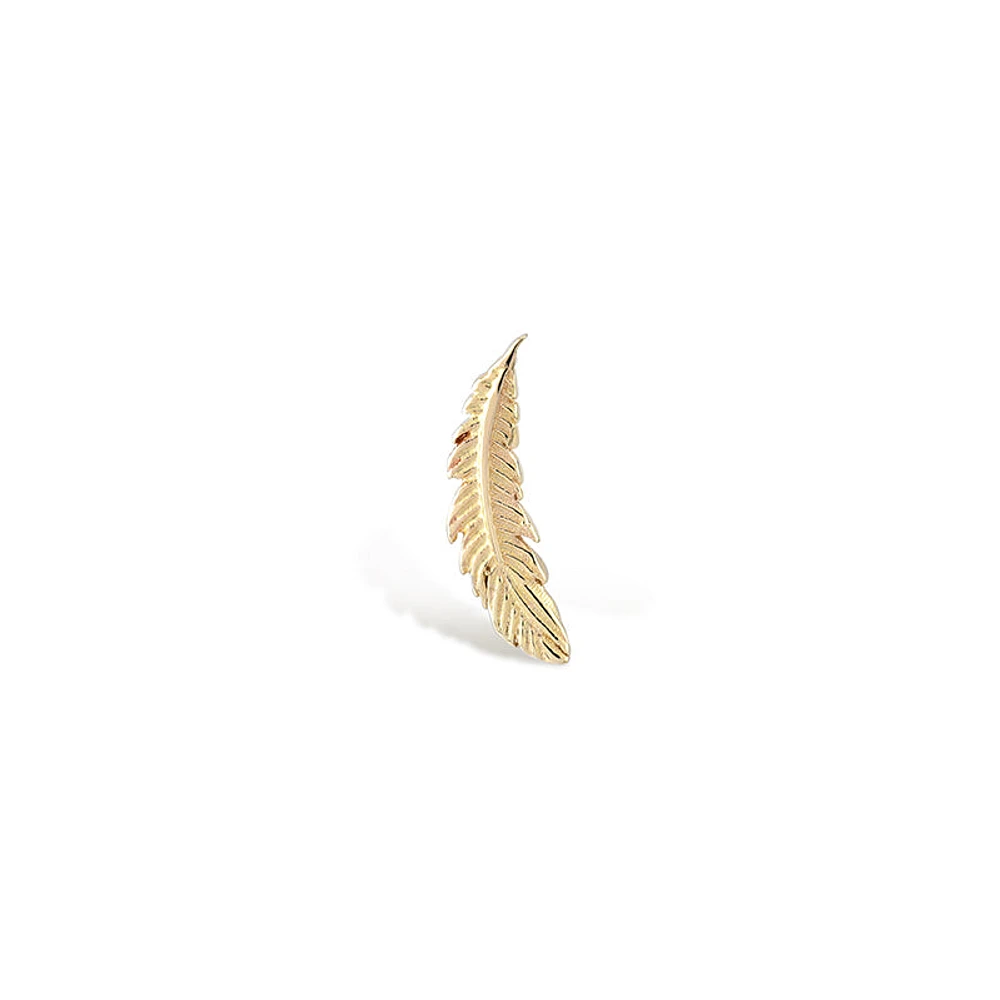 Golden Feather Tragus Piercing