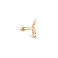 Golden Feather Tragus Piercing