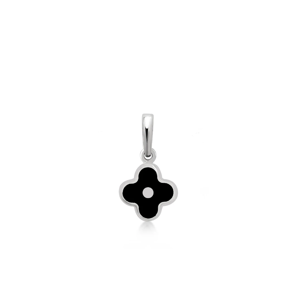 Enameled Clover Pendant