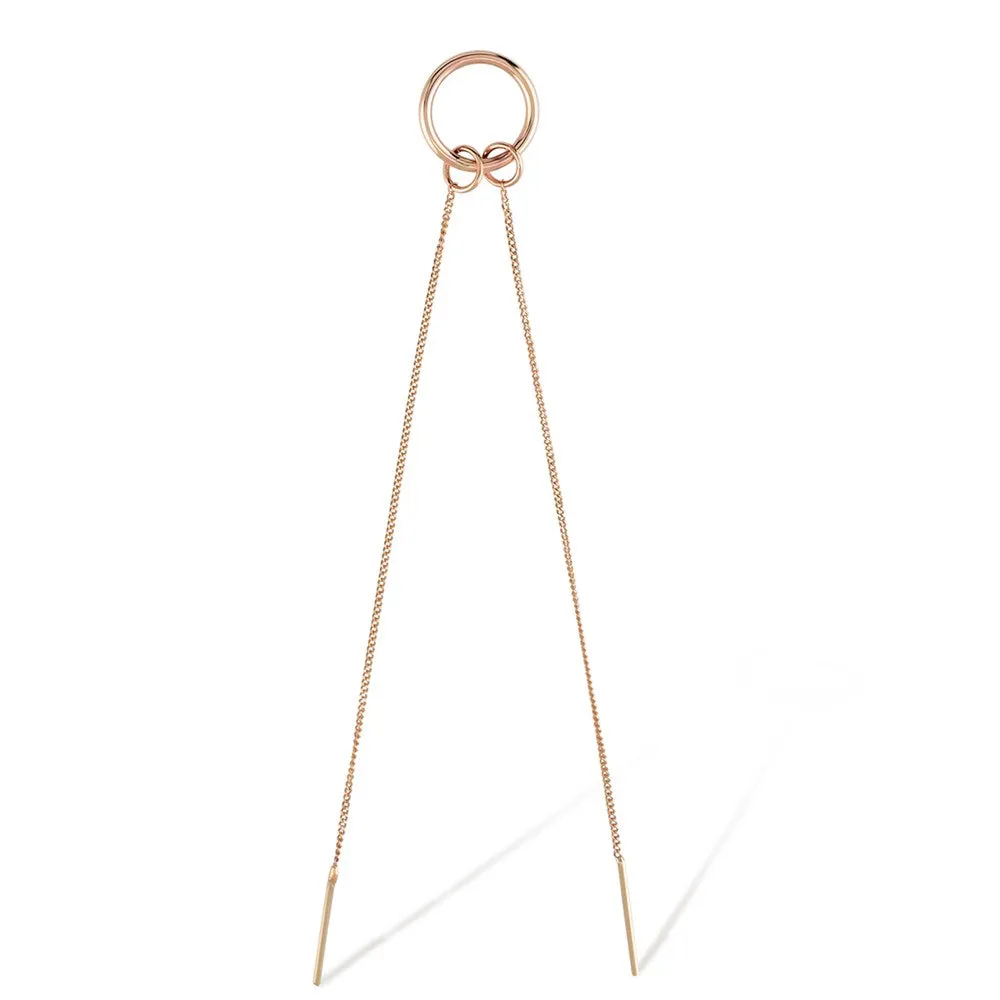 Hoop & Duo Chain Single Earring