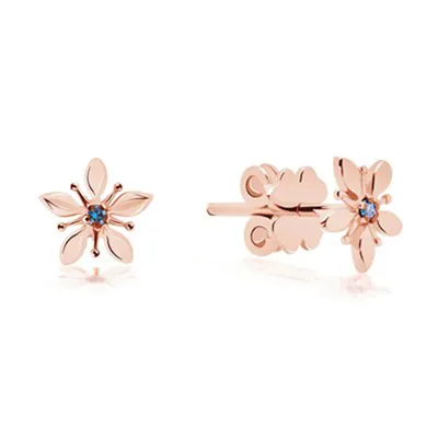 Blue Diamond Lily Earrings