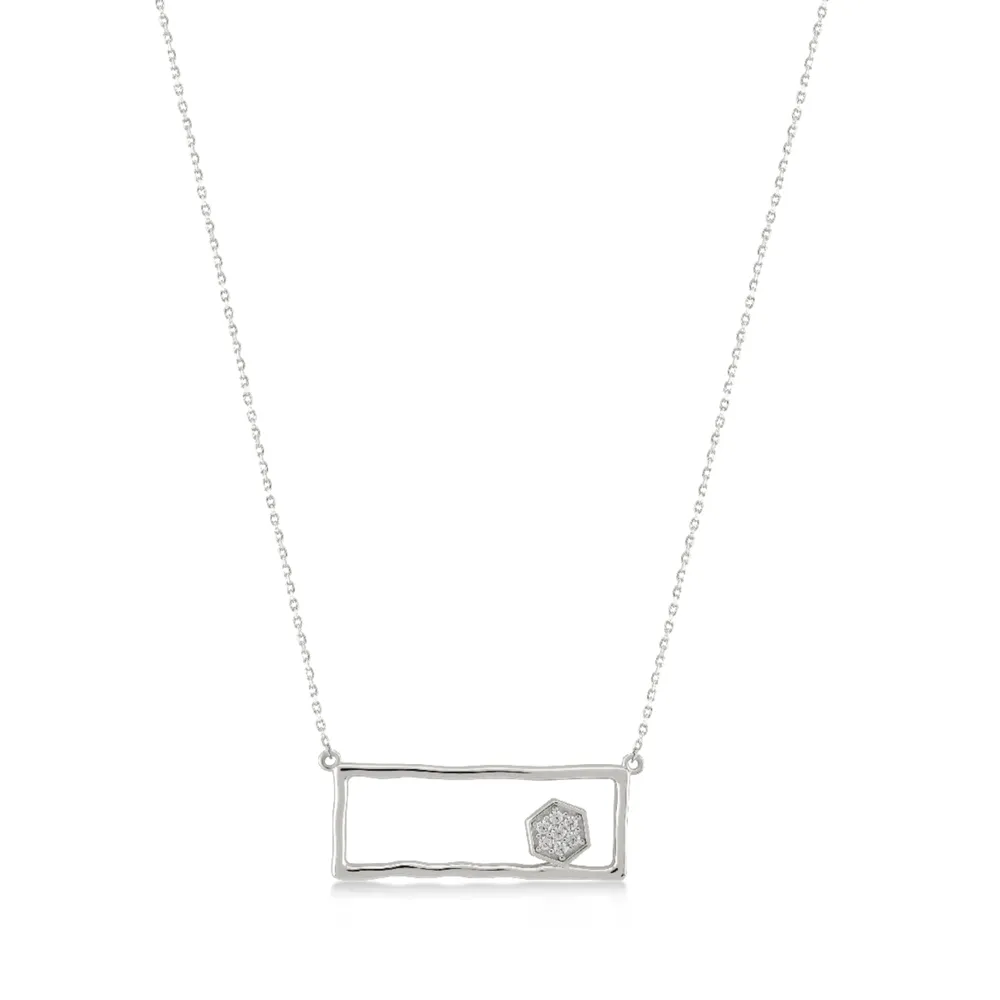 Rectangle & Honeycomb Necklace