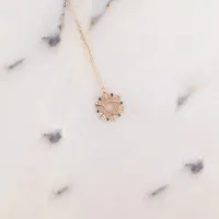 Blue Diamond Snowflake Necklace