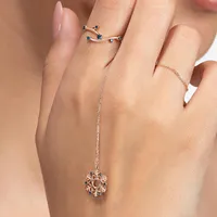 Blue Diamond Snowflake Necklace