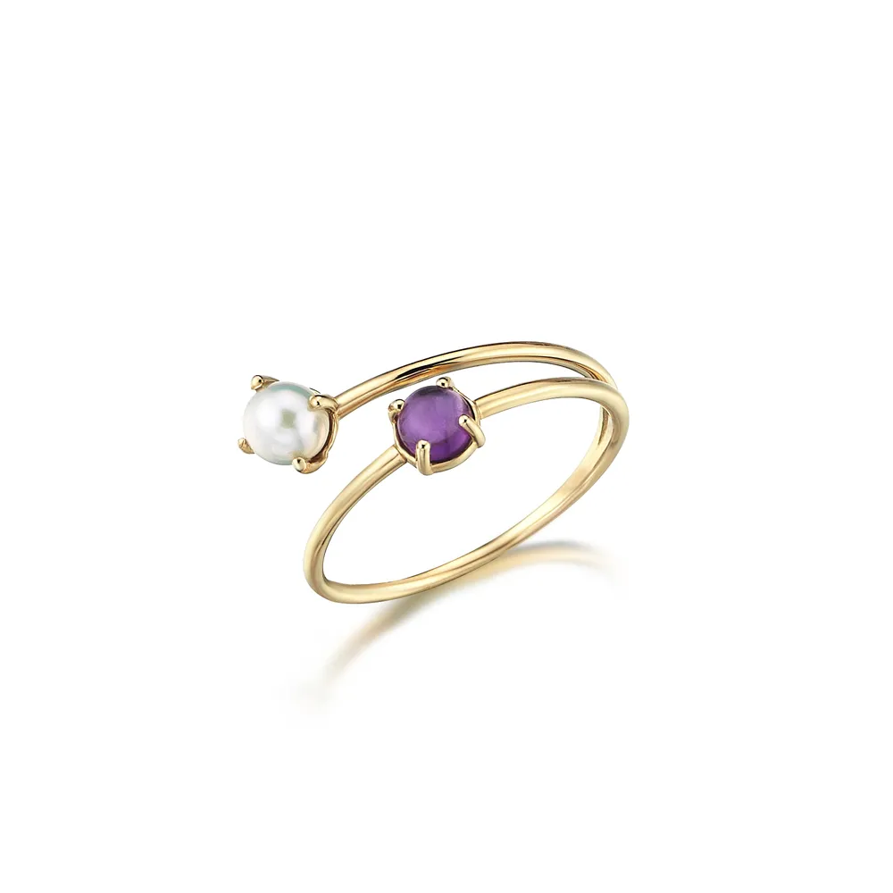 Pearl and Amethyst Ring