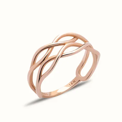 Intwined Nature Gold Ring