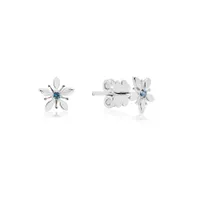 Blue Diamond Lily Earrings