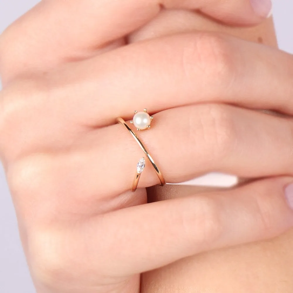 Pearl & Marquise Ring