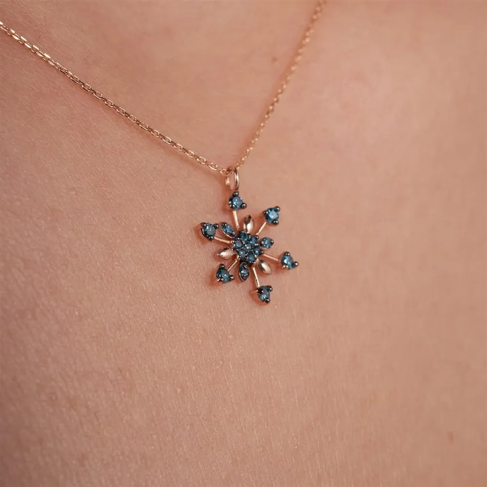 Lily Blue Diamond Necklace