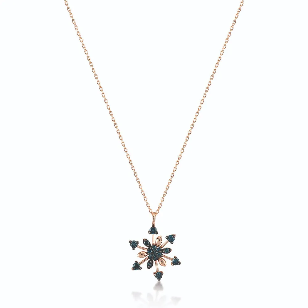 Lily Blue Diamond Necklace