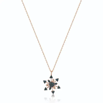 Lily Blue Diamond Necklace