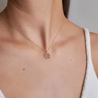 Blue Diamond Snowflake Necklace