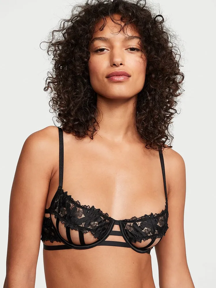 Buy Victoria's Secret Unlined Floral Embroidered Long Line