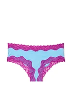 Tease Mesh Lace-Trim Cheeky Panty