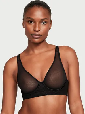 Icon Mesh Longline Plunge Bra