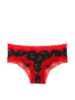 Tease Mesh Lace-Trim Cheeky Panty