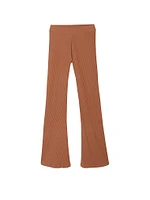 Stretch Cotton Ribbed Flare Legging