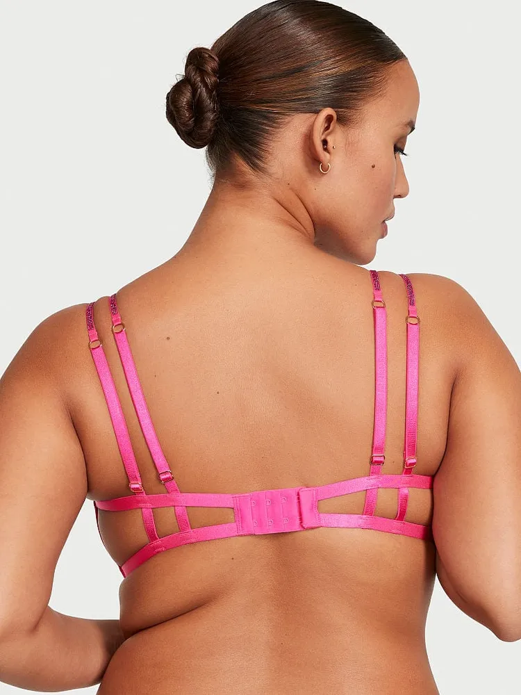 Shine Strappy Open-Cup Triangle Bra