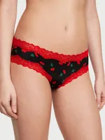 Tease Mesh Lace-Trim Cheeky Panty