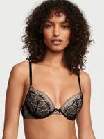 Dotted Mesh Push-Up Bra