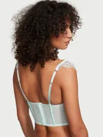 Lace Cap-Sleeve Corset Top