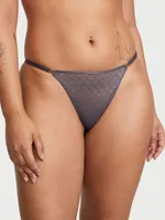 Strappy-Back High-Leg Thong Panty